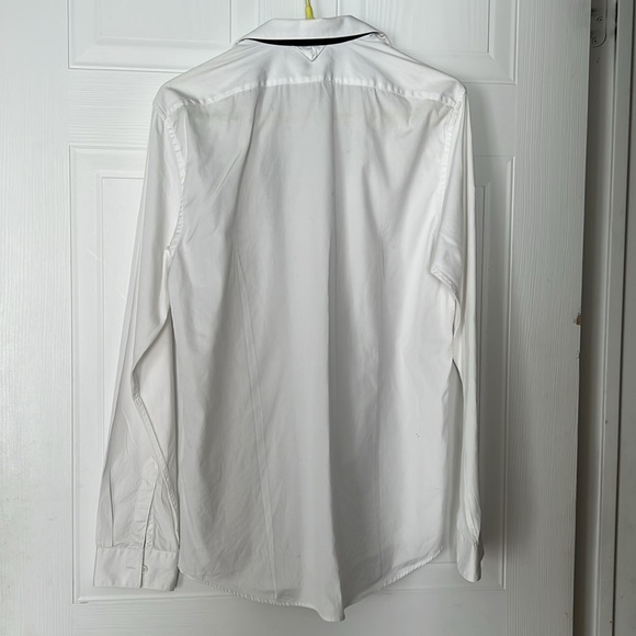 Men’s white dress shirt with black detailing - Picture 2 of 2